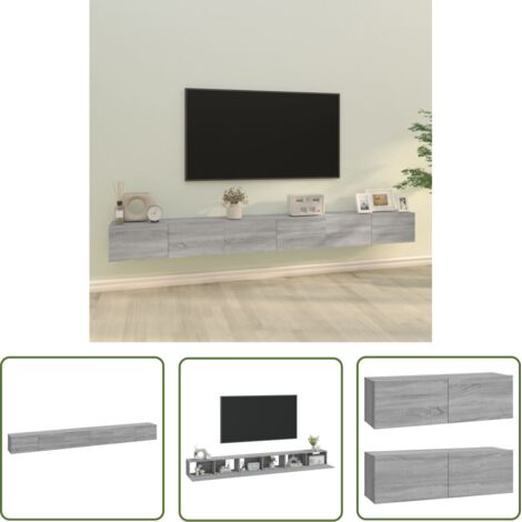 Ensemble de meubles TV 3 pcs, Étagère TV, Meuble de Salon, Sonoma gris Bois d'ingénierie OIB3267E (1/5)