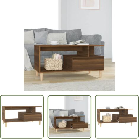 Table basse de salon, Table Café, Chêne marron 90x49x45 cm Bois d'ingénierie OIB2592E (1/5)