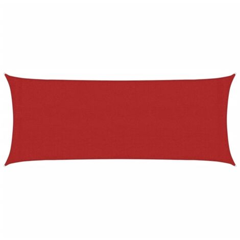 Voile d'ombrage, Protection Solaire, pour Jardin Terrasse Extérieur, 160 g/m² Rouge 2x5 m PEHD OIB4639E (1/5)