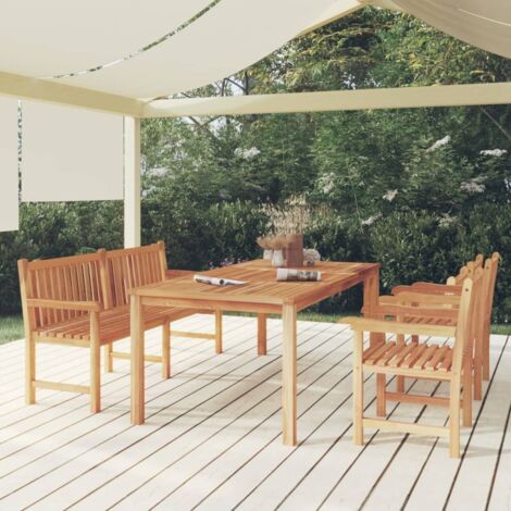 Ensemble à manger de jardin 4 pcs-Salon de jardin Bois de teck massif 820564 (1/5)