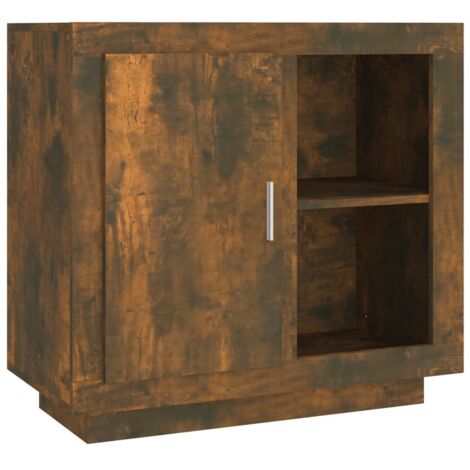Buffet Commode Armoire Luxueux, pour Salon Chambre Entrée Cuisine, Chêne fumé 80x40x75 cm OIB3329E (1/5)