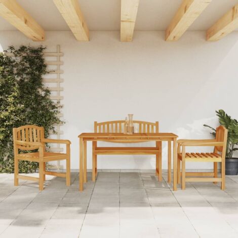 Ensemble à manger de jardin 4 pcs-Salon de jardin Bois de teck massif 801964 (1/5)