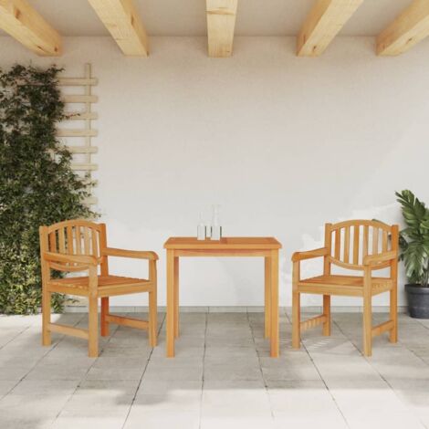 Ensemble à manger de jardin 3 pcs-Salon de jardin Bois de teck massif 870774 (1/5)