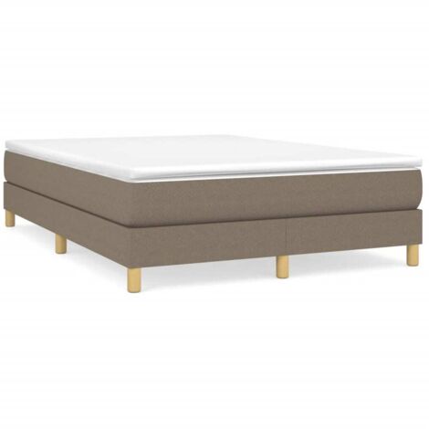 Sommier à ressorts de lit - Sommier pour Adulte et Enfant - Taupe 140x190 cm Tissu BV238221 - BonneVie (1/5)