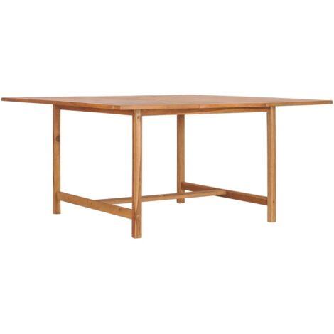 Table d'extérieur Table de salon de jardin - 150x150x76 cm Bois de teck solide BV664148 - BonneVie (1/5)