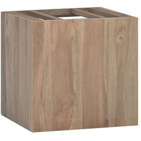 Armoire murale de salle de bain - Meuble de rangement 46x25,5x40 cm Bois teck massif BV666517 - BonneVie (1/5)