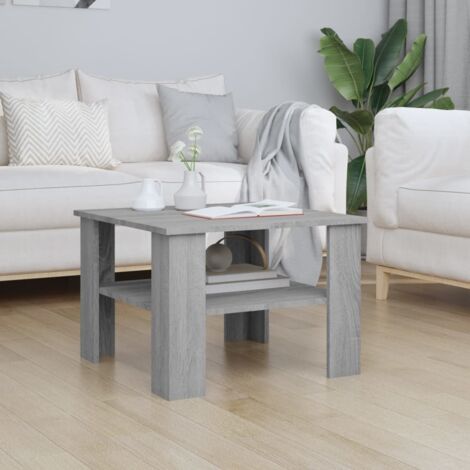 Table basse de salon, Table Café, Sonoma gris 60x60x42 cm Bois d'ingénierie OIB2151E (1/5)