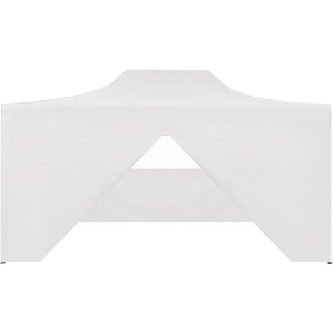 Tente de réception pliable, Pavillon, Pergola, Tente de jardin, de réception avec 4 parois 3 x 4,5 m Blanc OIB1465E (1/5)