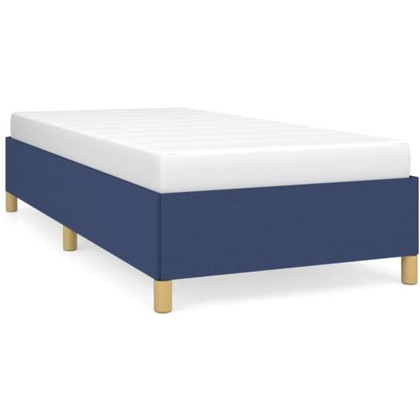 Lit adulte pour 1 personnes, Structure de lit, Assemblage Facile, Bleu 80x200 cm Tissu OIB9748E (1/5)