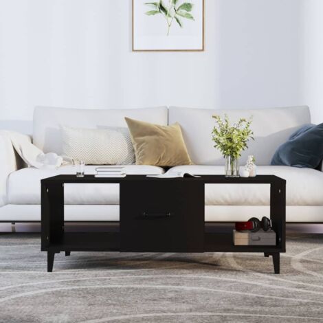 Table basse de salon, Table Café, Noir 102x50x40 cm Bois d'ingénierie OIB3379E (1/5)