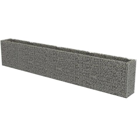 Jardinière, Pot de Fleurs d'extérieur, Lit surélevé à gabion Acier galvanisé 540x50x100 cm OIB9527E (1/5)