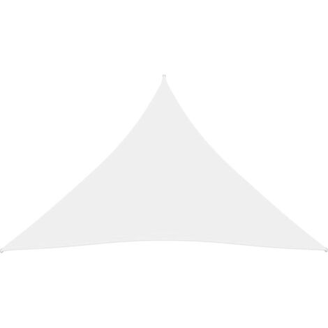 Voile d'ombrage, Protection Solaire, pour Jardin Terrasse Extérieur, Tissu Oxford triangulaire 5x7x7 m Blanc OIB1809E (1/5)