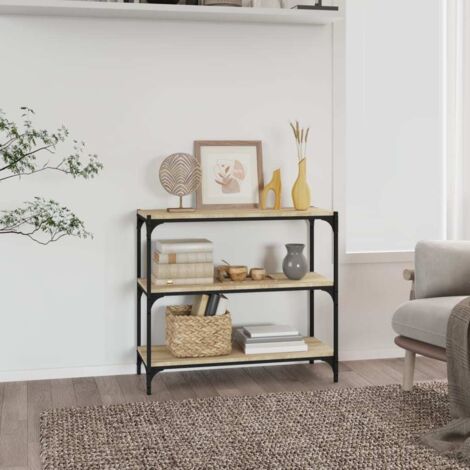 Étagère de Rangement Bibliothèque, Montage facile, Chêne Sonoma 80x33x70,5 cm Bois d'ingénierie acier OIB4407E (1/5)