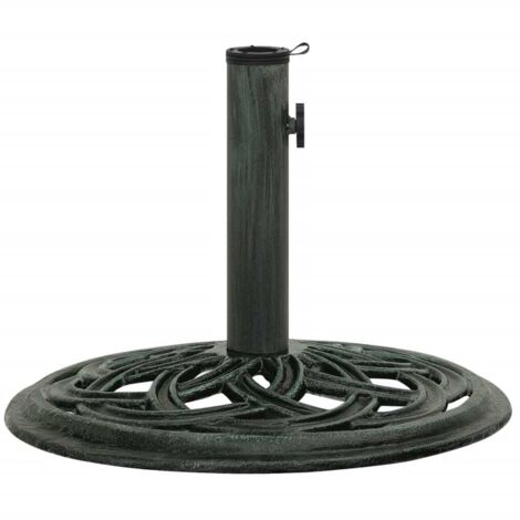 Socle de parasol, Support parasol Robuste de Qualité, Vert 44x44x31 cm Fonte OIB4162E (1/5)