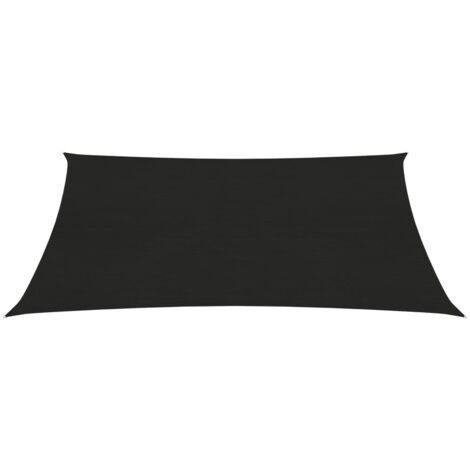 Voile d'ombrage, Protection Solaire, pour Jardin Terrasse Extérieur, 160 g/m² Noir 3x4 m PEHD OIB8976E (1/5)