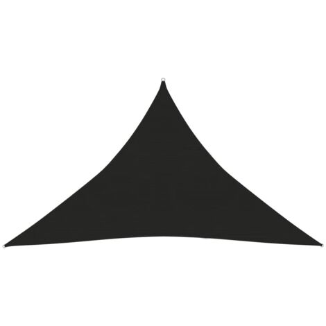 Voile d'ombrage, Protection Solaire, pour Jardin Terrasse Extérieur, 160 g/m² Noir 2,5x2,5x3,5 m PEHD OIB4273E (1/5)