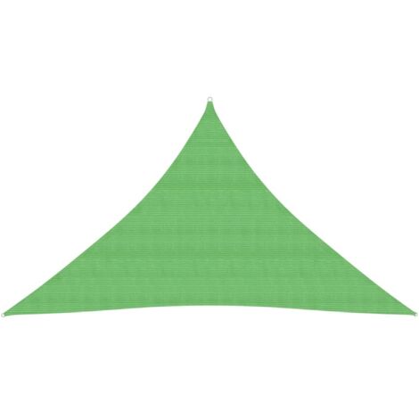 Voile d'ombrage, Protection Solaire, pour Jardin Terrasse Extérieur, 160 g/m² Vert clair 3,5x3,5x4,9 m PEHD OIB3884E (1/5)