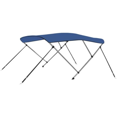 Auvent Bimini à 3 arceaux pour Bateau, Design moderne, Bleu 183x180x137 cm OIB9085E (1/5)