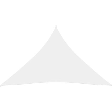 Voile d'ombrage, Protection Solaire, pour Jardin Terrasse Extérieur, Tissu Oxford triangulaire 6x6x6 m Blanc OIB7640E (1/5)