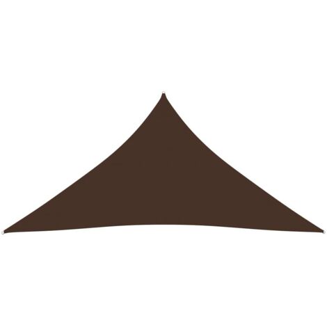Voile d'ombrage, Protection Solaire, pour Jardin Terrasse Extérieur, Tissu Oxford triangulaire 3x3x3 m Marron OIB1813E (1/5)