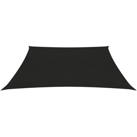 Voile d'ombrage, Protection Solaire, pour Jardin Terrasse Extérieur, 160 g/m² Noir 3x3 m PEHD OIB1923E (1/5)