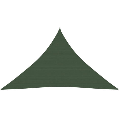 Voile d'ombrage, Protection Solaire, pour Jardin Terrasse Extérieur, 160 g/m² Vert foncé 3,5x3,5x4,9 m PEHD OIB8430E (1/5)