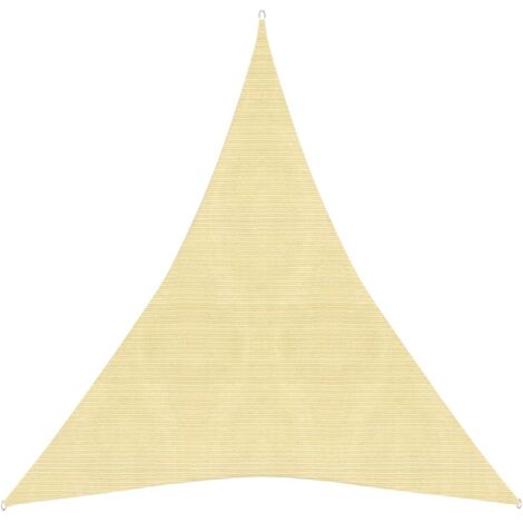 Voile d'ombrage, Protection Solaire, pour Jardin Terrasse Extérieur, 160 g/m² Beige 5x6x6 m PEHD OIB9029E (1/5)