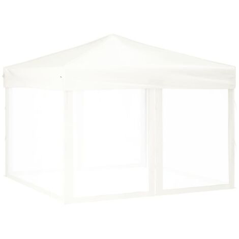Tente de réception pliable avec parois Blanc 3x3 m (1/5)