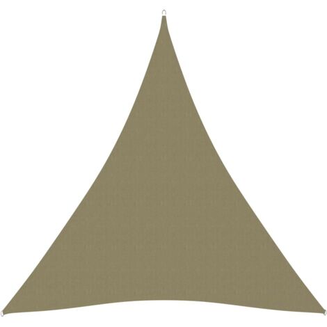 Voile d'ombrage, Protection Solaire, pour Jardin Terrasse Extérieur, Tissu Oxford triangulaire 4x5x5 m Beige OIB1755E (1/5)