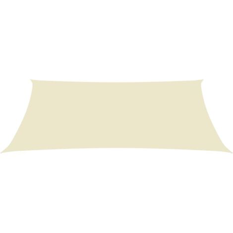 Voile d'ombrage, Protection Solaire, pour Jardin Terrasse Extérieur, Tissu Oxford rectangulaire 3x5 m Crème OIB1806E (1/5)