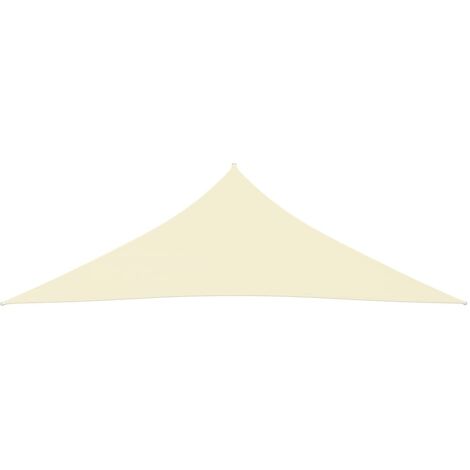 Voile d'ombrage, Protection Solaire, pour Jardin Terrasse Extérieur, Tissu Oxford triangulaire 5x5x6 m Crème OIB4018E (1/5)
