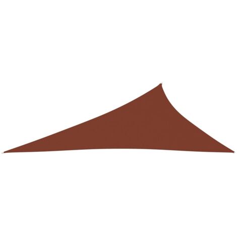 Voile d'ombrage, Protection Solaire, pour Jardin Terrasse Extérieur, Tissu Oxford triangulaire 4x5x6,4m Terre cuite OIB3217E (1/5)