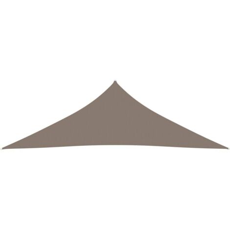 Voile d'ombrage, Protection Solaire, pour Jardin Terrasse Extérieur, Tissu Oxford triangulaire 5x5x6 m Taupe OIB8729E (1/5)