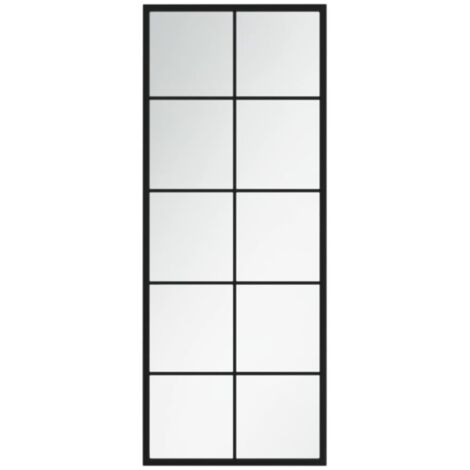 Miroir mural Luxueux, Miroir pour salle de bain, Noir 100x40 cm Métal OIB9714E (1/5)