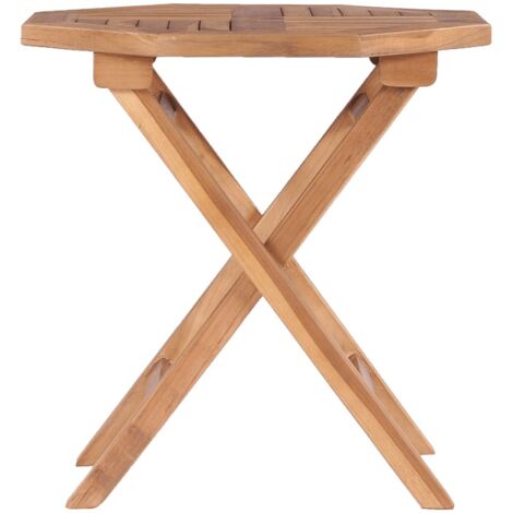 Table de jardin pliable Table d'appoint, Table de Balcon, 45x45x45 cm Bois de teck solide OIB6612E (1/5)