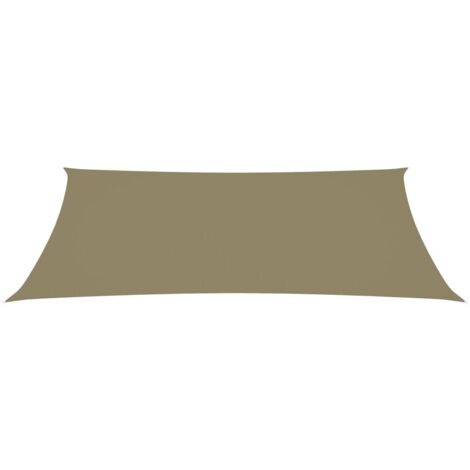 Voile d'ombrage, Protection Solaire, pour Jardin Terrasse Extérieur, Tissu Oxford rectangulaire 2x5 m Beige OIB5238E (1/5)