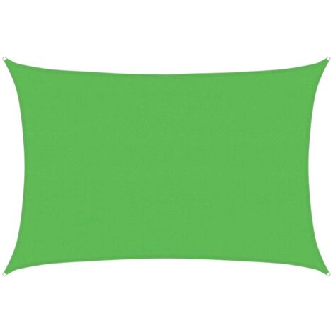 Voile d'ombrage, Protection Solaire, pour Jardin Terrasse Extérieur, 160 g/m² Vert clair 4x6 m PEHD OIB2872E (1/5)
