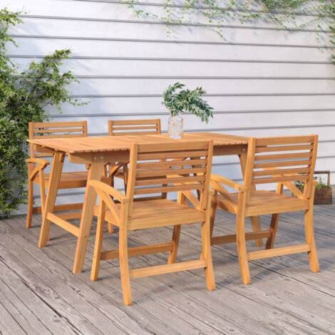 Table d'extérieur Table de salon de jardin - 150x90x75 cm Bois d'acacia solide BV564969 - BonneVie (1/5)