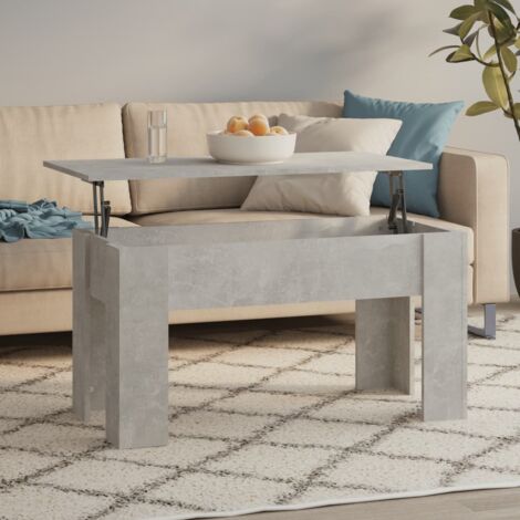 Table basse Table d'appoint pour Salon Chambre - Gris béton 101x49x52 cm Bois d'ingénierie BV542943 - BonneVie (1/5)
