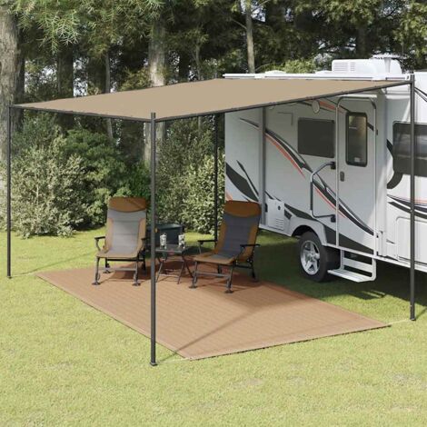 Tapis de tente-Tapis d'extérieur 250x450 cm Taupe 546887 (1/5)