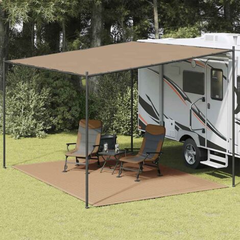 Tapis de tente-Tapis d'extérieur 300x400 cm Taupe 590705 (1/5)