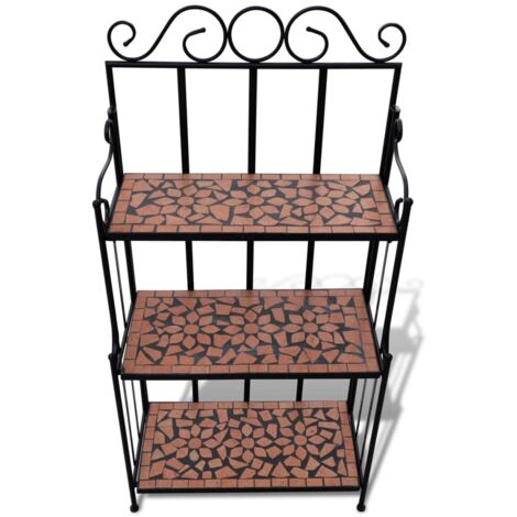 Étagère à plantes Luxueux, Meuble pour Plante, Couleur terre cuite Mosaïque OIB7482E (1/5)