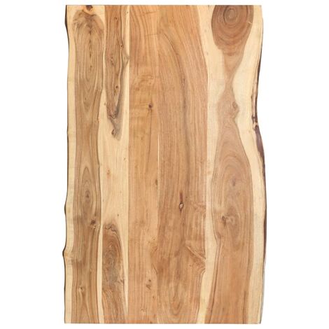 Plateau de table Design Moderne, Dessus de table de salle à manger, Bois d'acacia massif 100x(50-60)x3,8 cm OIB9161E (1/5)