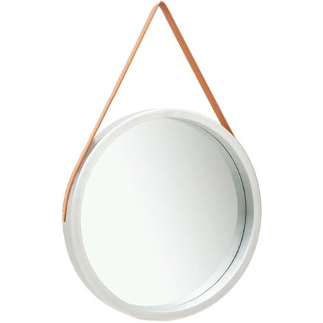 Miroir mural avec sangle Luxueux, Miroir chambre, 60 cm Argenté OIB2543E (1/5)
