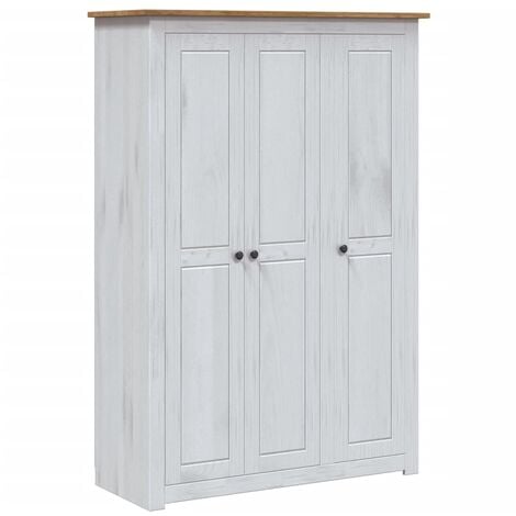 Soldes - Armoire penderie noire 3 portes en bois - Romance