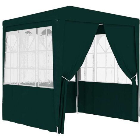 Tente de réception Tonnelle de Jardin - Rapide à Installer avec parois latérales 2,5x2,5 m Vert 90 g/m² BV246967 - BonneVie (1/5)