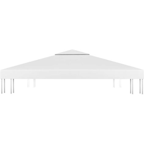 Toit De Remplacement Pour Tonnelle 4x3m - Toile 310g/m² Résistante à L'Eau Avec Fermetures Autoagripantes
