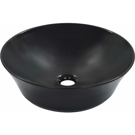 Lavabo à poser Lavabo Vasque salle de bain 41x12,5 cm Céramique Noir (1/5)
