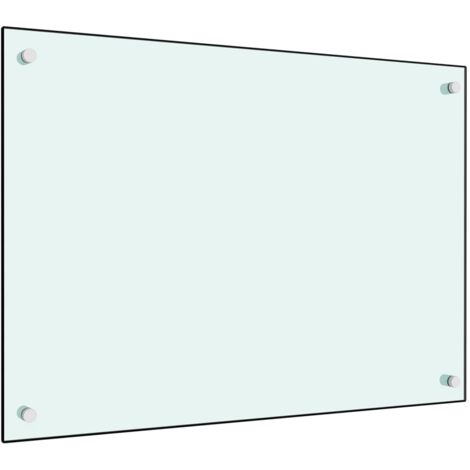 Dosseret de cuisine  Fond de hotte Blanc 70 x 50 cm Verre trempé 46927