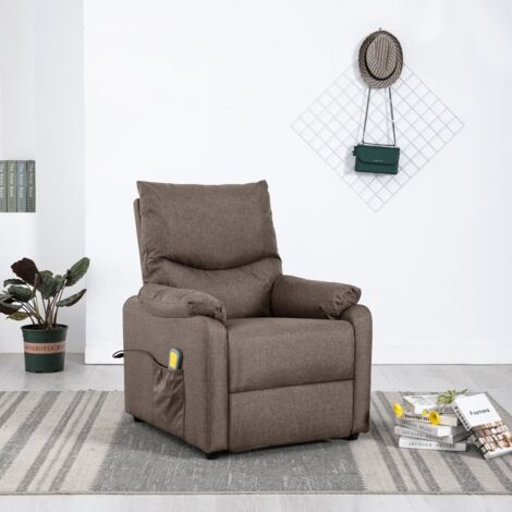 FIMEI Fauteuil de massage inclinable Taupe Tissu (1/5)